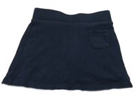 Tmavomodrá bavlněná sukně s všitými kraťasy M&S