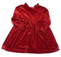 Červené sametové šaty Dunnes