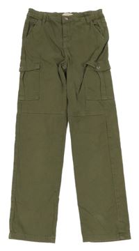 Khaki plátěné cargo kalhoty Lipsy London