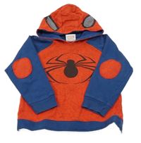Červeno-tmavomodrá mikina s kapucí - Spiderman M&Co.