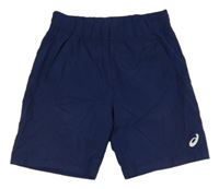 Tmavomodré šusťákové kraťasy Asics