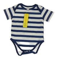 Nové - Tmavomodro-bílé pruhované body Shein