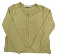 Zelené perforované propínací triko H&M