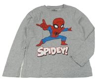 Šedé melírované triko se Spidermanem Marvel
