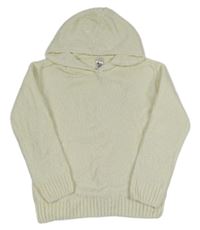 Smetanový žinylkový svetr s kapucí C&A