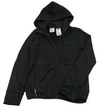 Černá sportovní propínací mikina s logem a kapucí Adidas