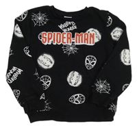 Černá vzorovaná mikina - Spiderman Marvel