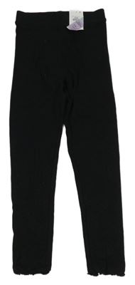 Nové - Černé žebrované legíny Primark