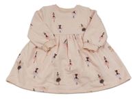 Světlerůžové teplákové šaty s vílami F&F