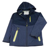 Tmavomodrá softshellová bunda s kapucí tcm