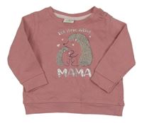 Růžová mikina s ježky