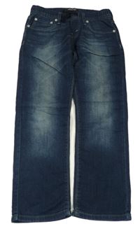 Tmavomodré teplákové rifle 