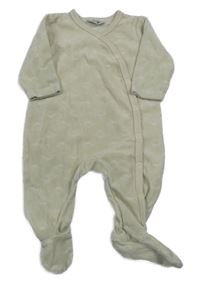 Smetanový sametový overal s ovečkami Ergee