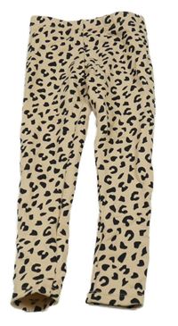 Béžovo-černé legíny s leopardím vzorem Lily & Dan