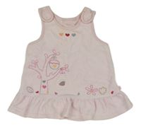 Světlerůžové sametové laclové šaty s výšivkou M&S