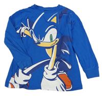 Modré pyžamové triko se Sonicem Next