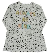 Bílo-černé puntíkaté triko s nápisem George