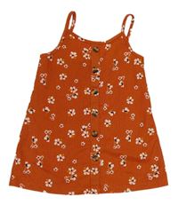 Rezavé květované šaty Primark