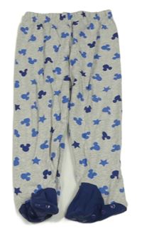 Šedo-modré polodupky s Mickeym Disney