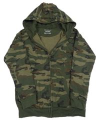 Khaki army propínací mikina s kapucí zn. Primark