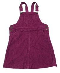 Fialové manšestrové laclové šaty John Lewis