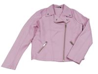 Růžový koženkový crop křivák George