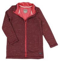 Vínová melírovaná zateplená propínací mikina Bench.