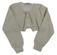 Zlaté třpytivé svetrové bolerko s flitry George