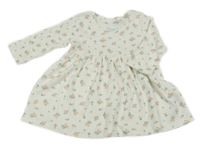 Bílé žebrované květované šaty Primark