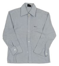 Světlemodro-bílo-žlutá pruhovaná košile 