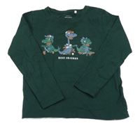 Tmavozelené triko s diny Name it