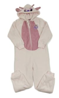 Světlerůžová plyšová kombinéza s kapucí - Angela Matalan