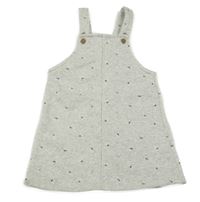 Světlešedé teplákové laclové květované šaty F&F