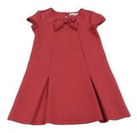 Vínové šaty s 3D mašlí C&A