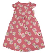 Růžové květované šaty 