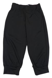 Černé sportovní crop tepláky Pocopiano