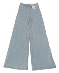Nové - Světlemodré široké tregíny riflového vzhledu H&M