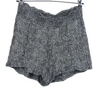 Dámské černo-bílé vzorované volné kraťasy Lindex 