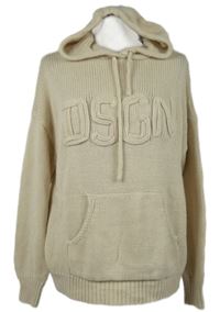 Nové - Dámský béžový svetr s nápisem a kapucí Boohoo 