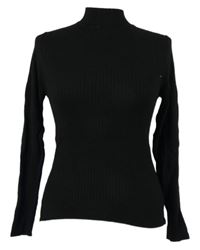 Dámský černý žebrovaný lehký svetr Primark 