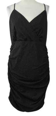 Dámské černé třpytivé šaty Shein 