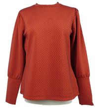 Dámská červeno-tmavomodrá puntíkovaná halenka Savida 