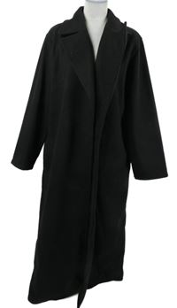 Dámský černý flaušový kabátový cardigán Boohoo 