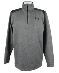 Pánská šedo-černá sportovní funkční mikina Under Armour 