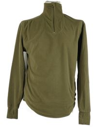 Dámská khaki fleecová funkční mikina 