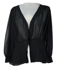 Dámská černá šifonová crop volná halenka Zara 