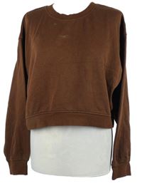 Dámská hnědá crop mikina Zara 