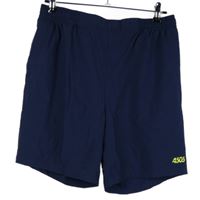 Pánské tmavomodré šusťákové sportovní kraťasy Asos 