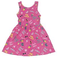 Růžové bavlněné šaty s obrázky Pep&Co
