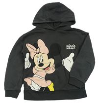 Šedá mikina s Minnie a kapucí Disney